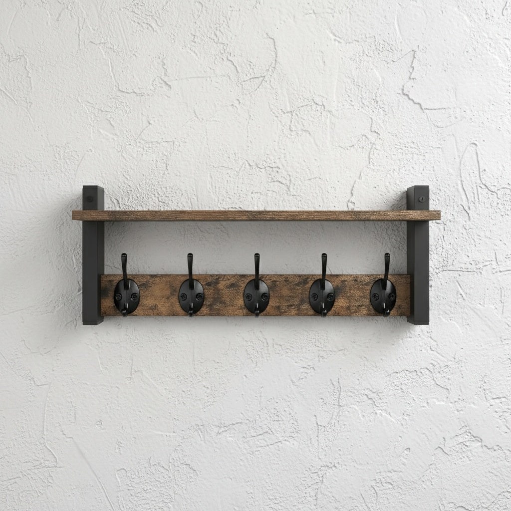 Joffre Industrial Wall-Mounted Coat Rack, wall storage for see product details