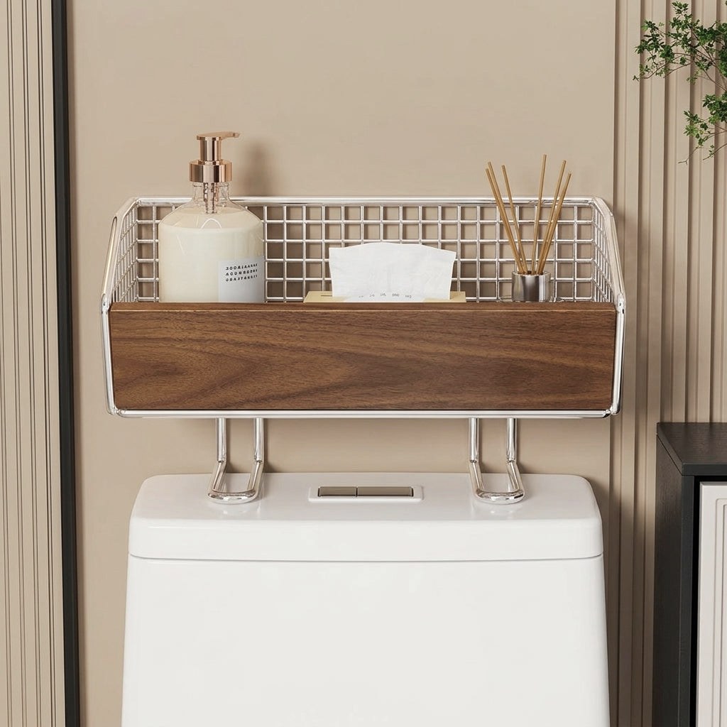 Yorklyn Toilet Shelf, wall storage for full