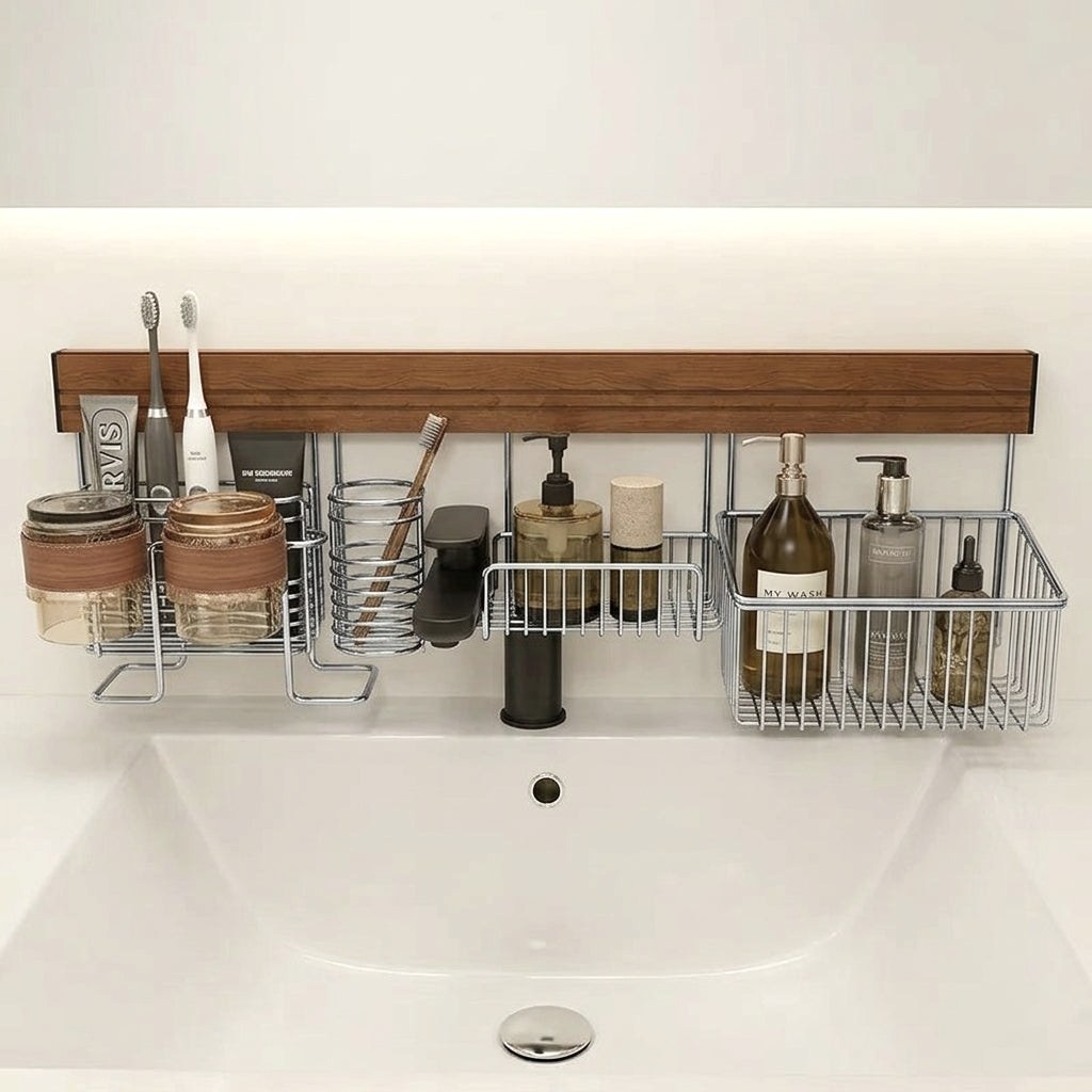 Burton Bathroom Rack, wall storage for full