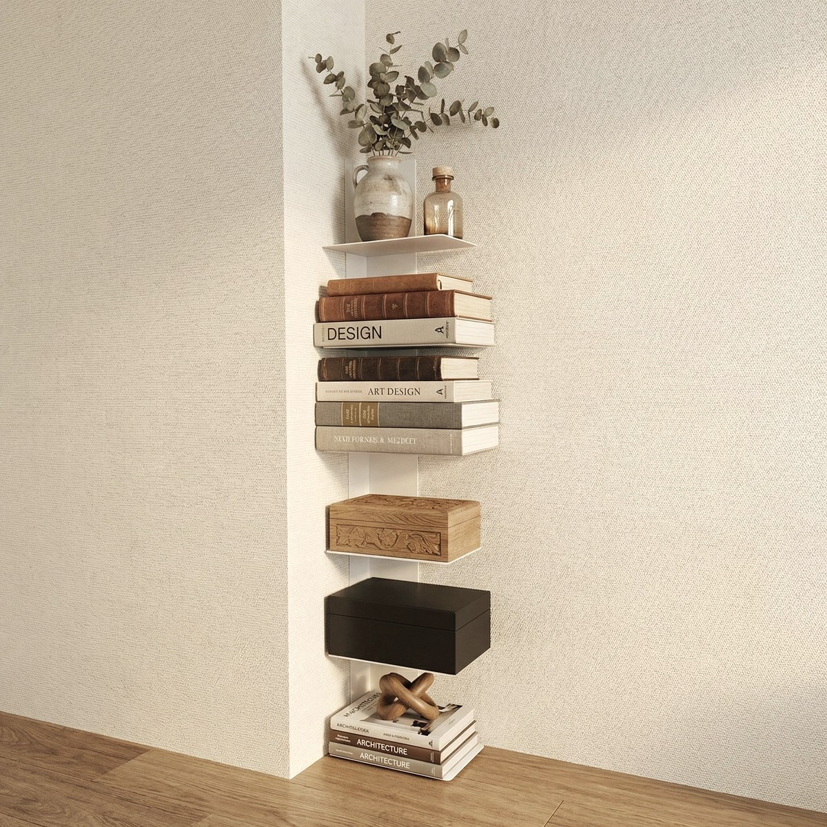 Cedar Corner Shelf, wall storage for full