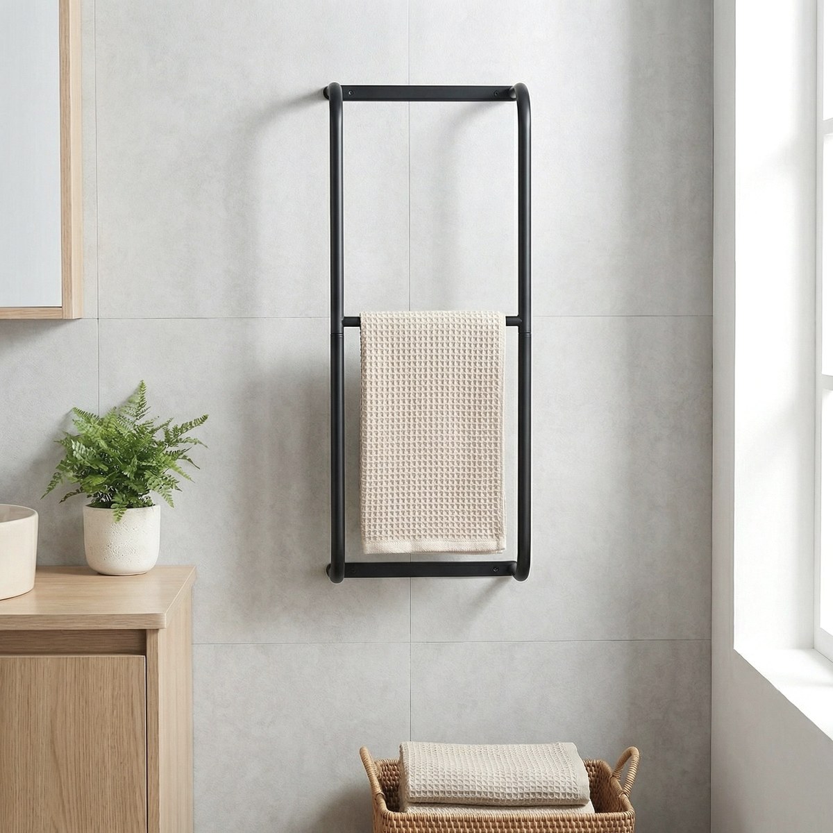 Sheridan Towel Rack, wall storage for full