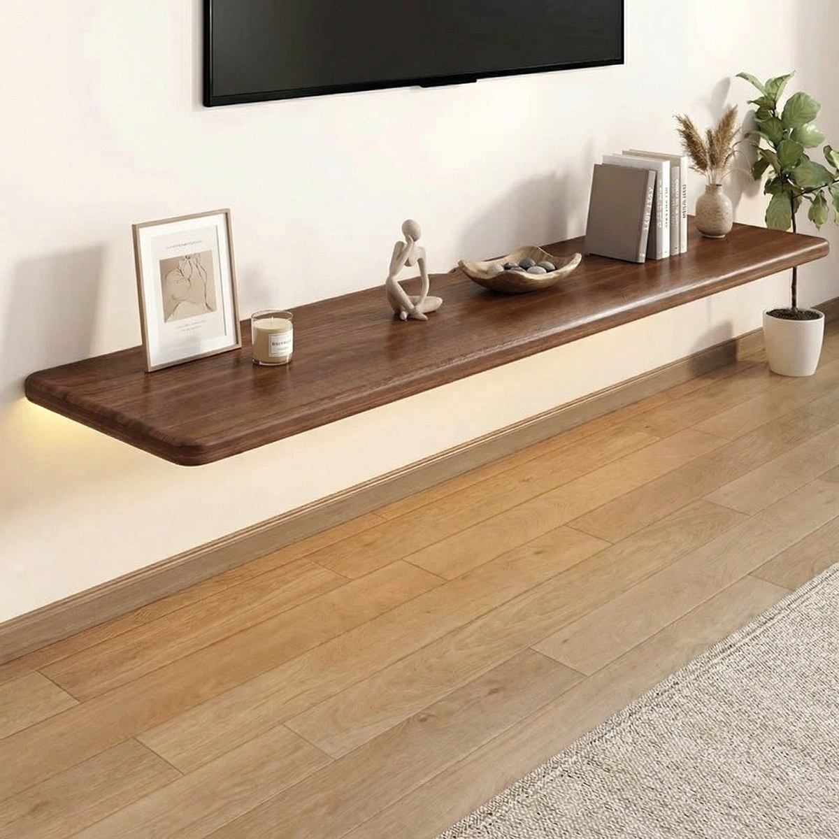 Litchville Floating Shelf, wall storage for full