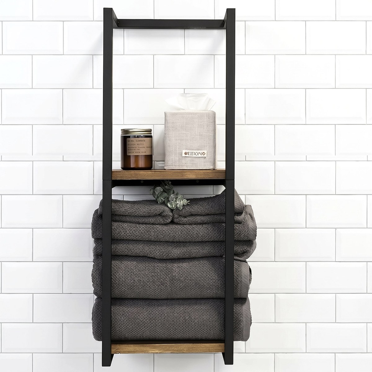 CroPlainville Bathroom Shelf, wall storage for full