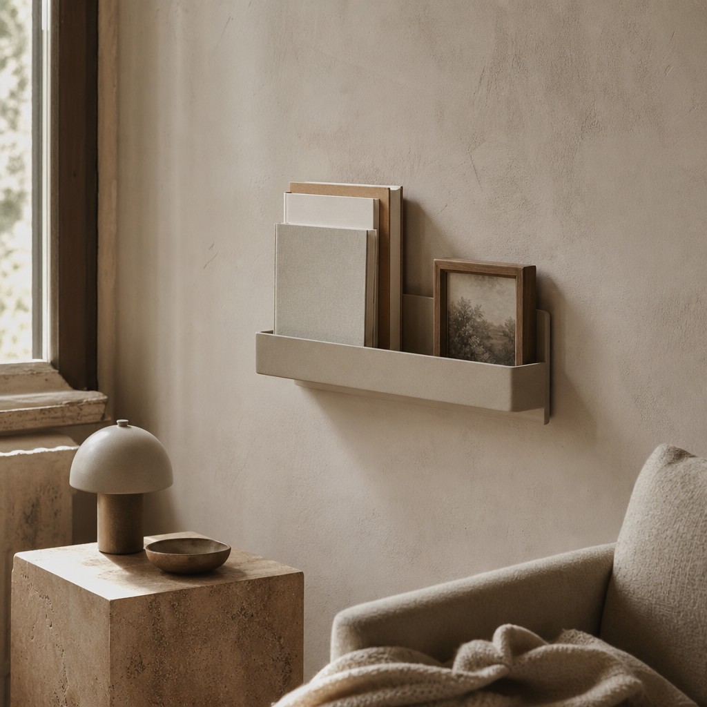 Matera Book Ledge, wall storage for 8 kg when fixed to a suitable solid wall