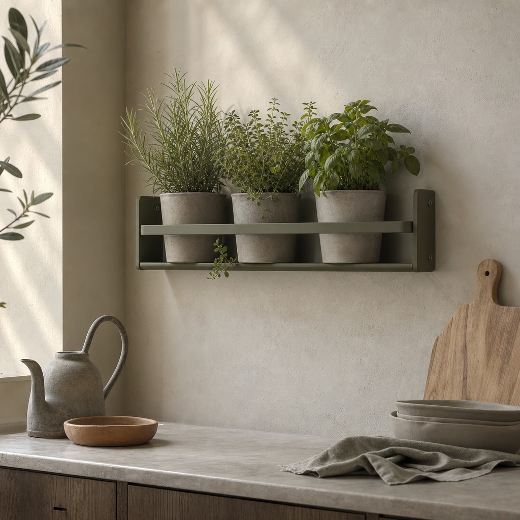 Basilicata Plant Perch, wall storage for 8 kg