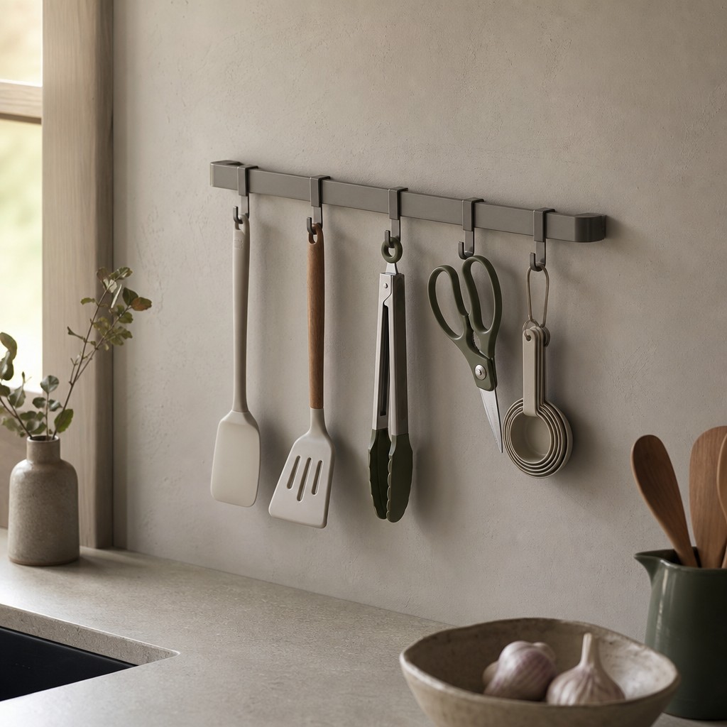 Rimini Utensil Rail, wall storage for 5 kg evenly distributed