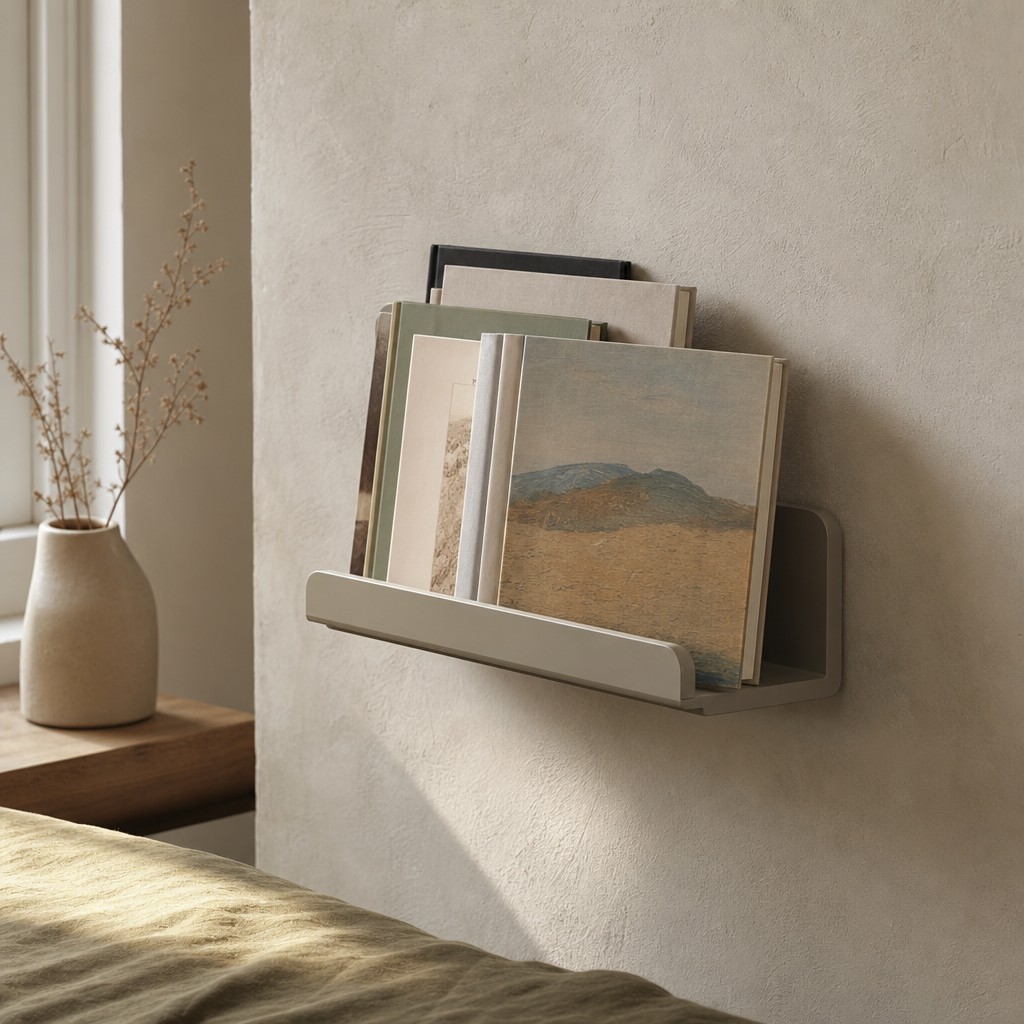 Atella Book Ledge, wall storage for up to 12 kg when mounted to suitable wall structure
