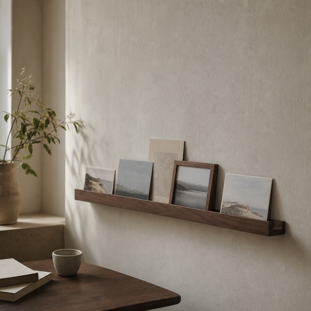 Neritum Postcard Shelf, wall storage for up to 3 kg when mounted to a suitable wall