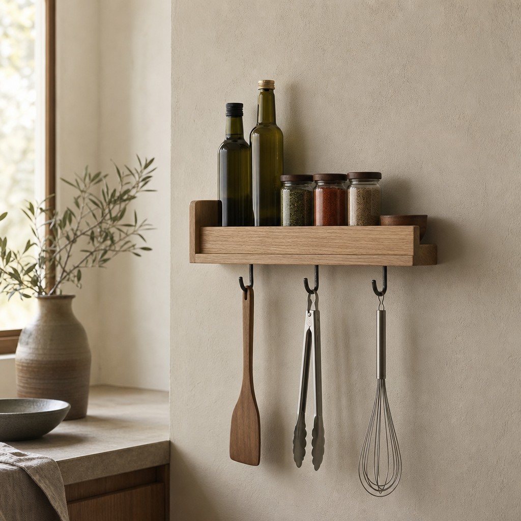 Pompeian Oil Shelf, wall storage for 8 kg evenly distributed
