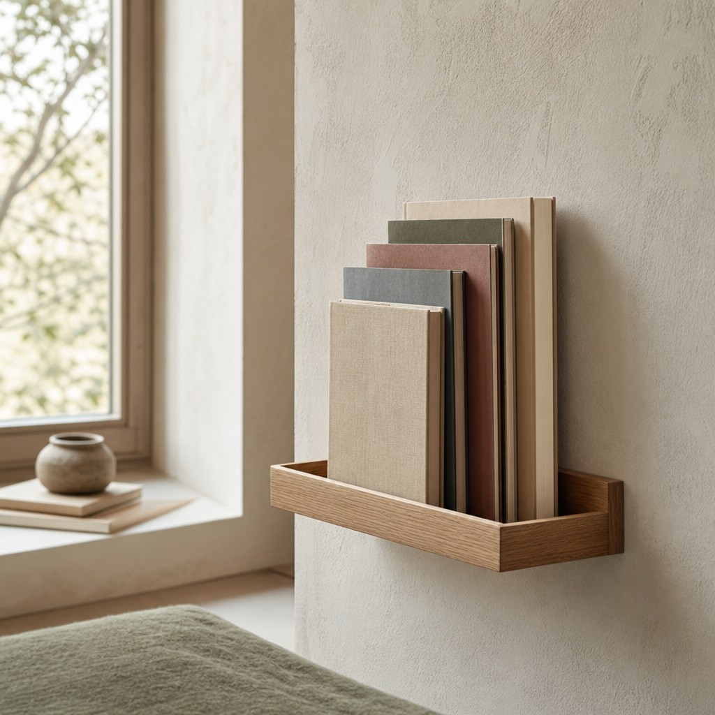 Pergamon Book Ledge, wall storage for 8 kg
