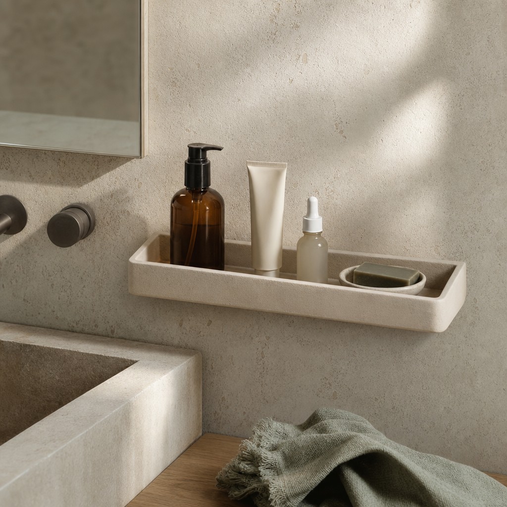 Sicily Skincare Shelf, wall storage for up to 4 kg when mounted to a suitable wall