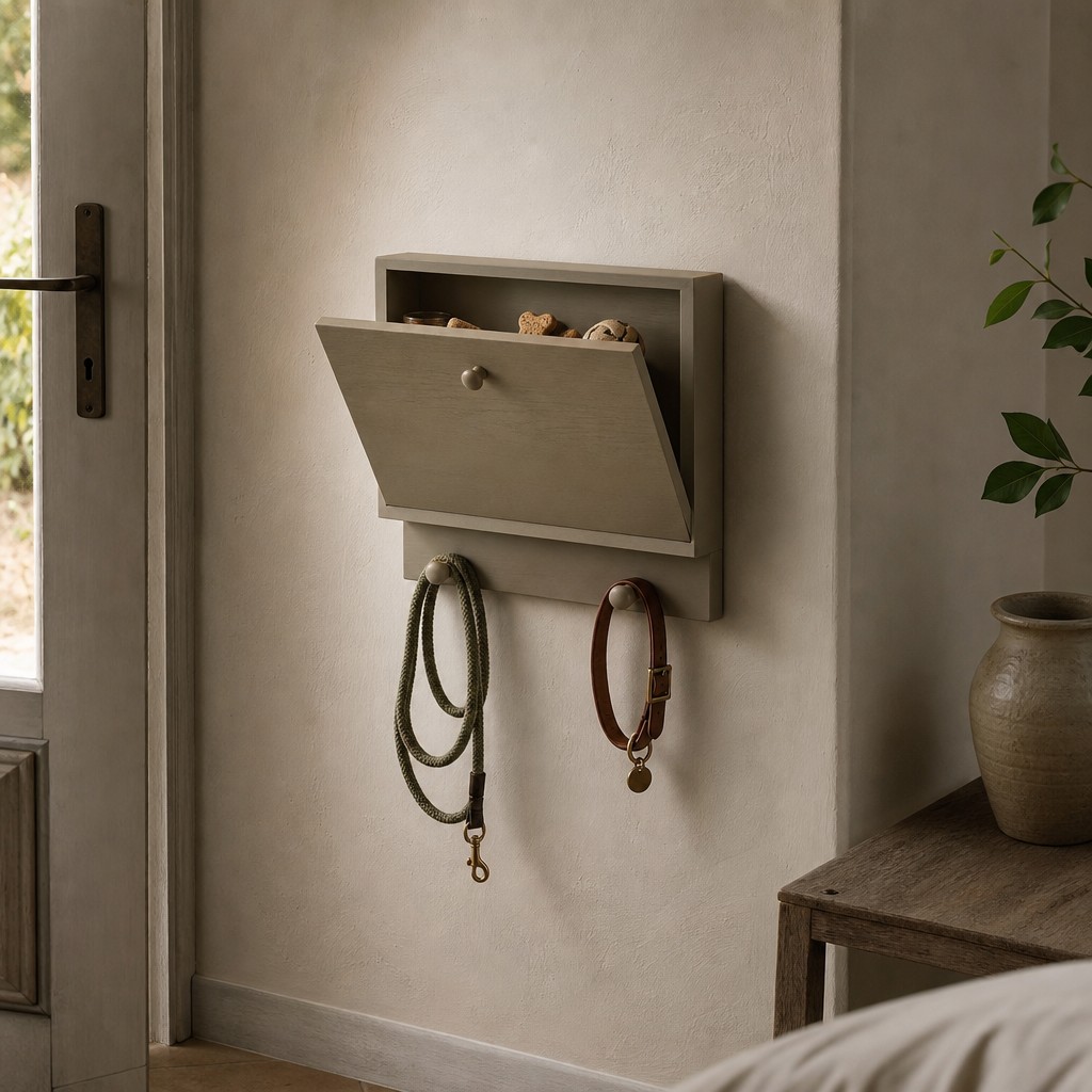 Lindos Pet Cabinet, wall storage for 8 kg total; 2 kg per hook