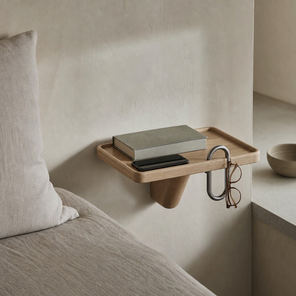 Latium Night Shelf, wall storage for 3 kg