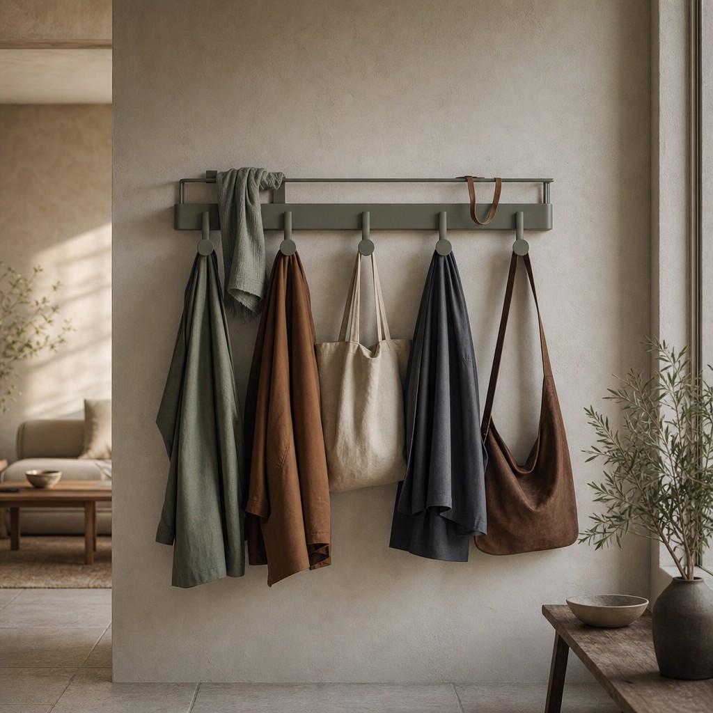 Aetna Outerwear Rail, wall storage for 18 kg total