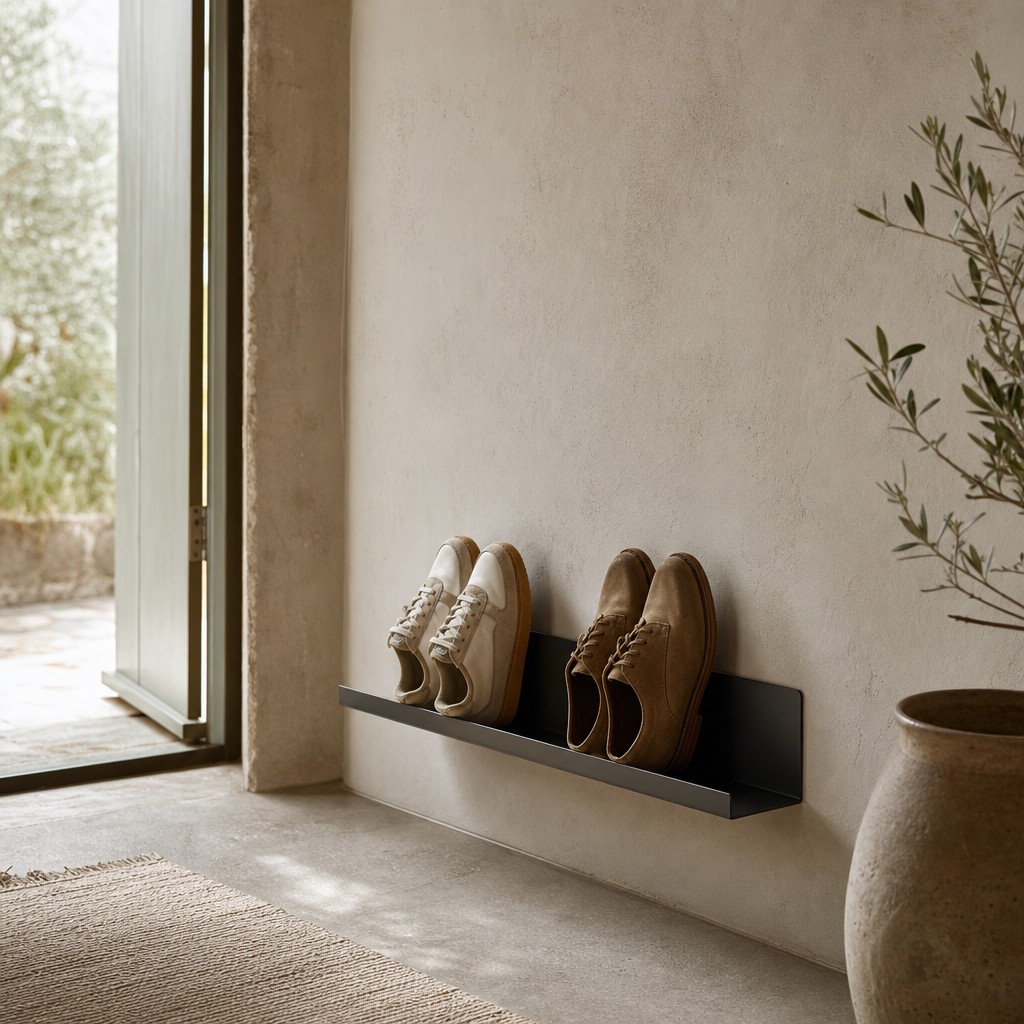 Narni Shoe Ledge, wall storage for 8 kg, evenly distributed