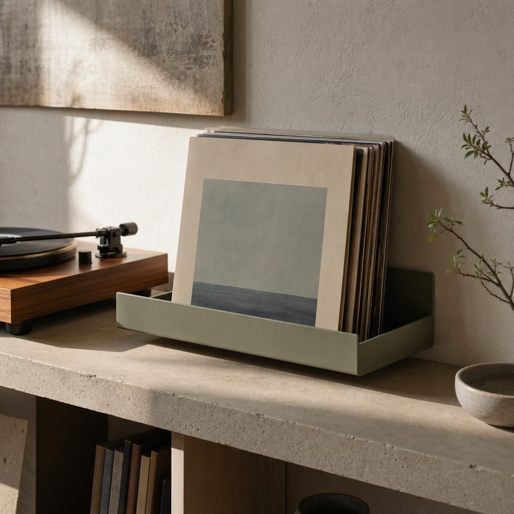 Cremona Record Shelf, wall storage for up to 8 kg when mounted to suitable wall anchors