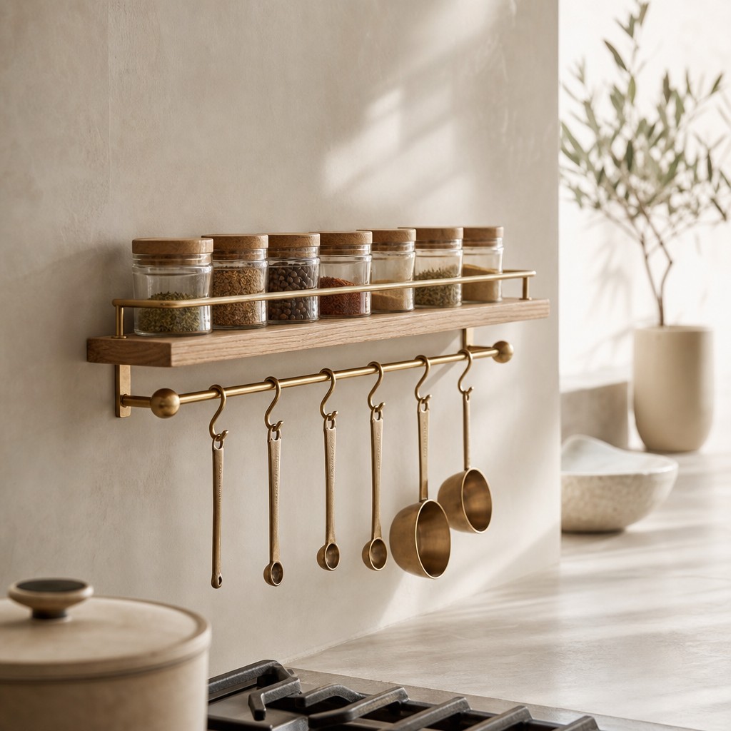 Ostia Spice Rail, wall storage for 3 kg evenly distributed