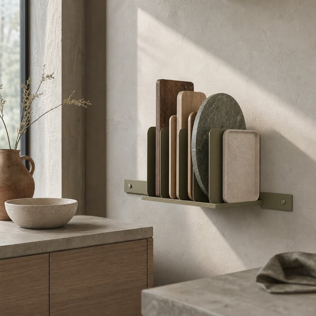 Perugia Board Holder, wall storage for 8 kg, evenly distributed
