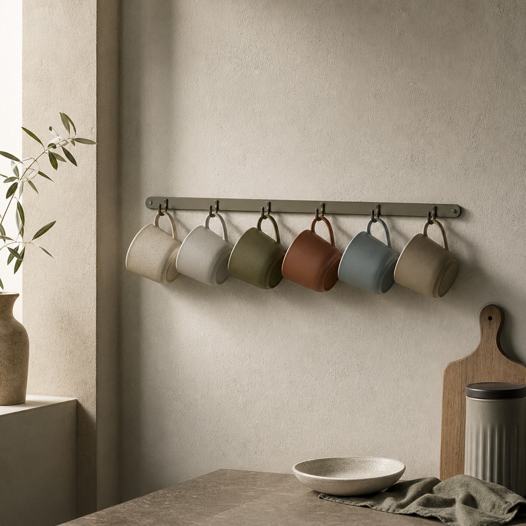 Aquila Mug Rail, wall storage for 6 kg evenly distributed