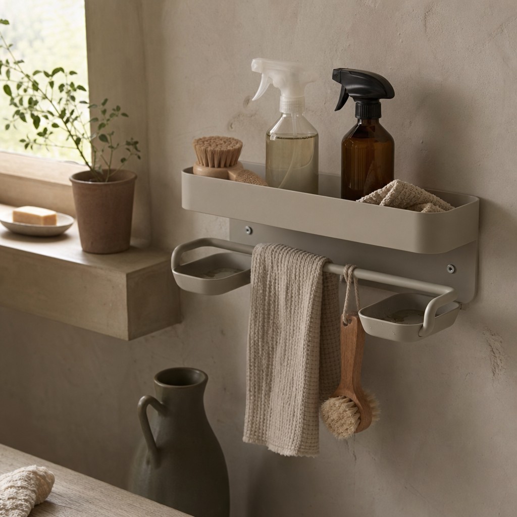 Lerna Cleaning Rack, wall storage for 8 kg total