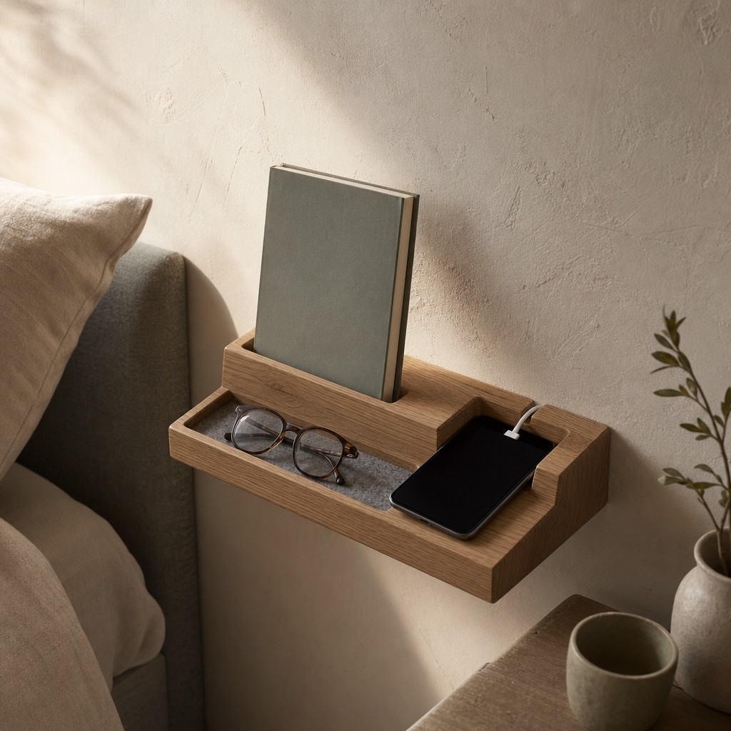 Todi Bedside Dock, wall storage for 3 kg