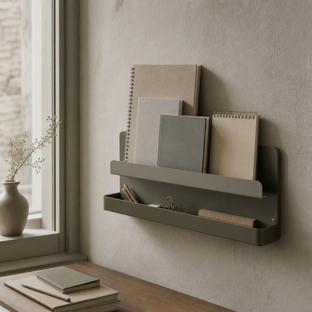 Brixia Desk Shelf, wall storage for 5 kg